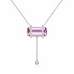 Emerald Cut Amethyst Custom Necklace