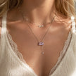 Emerald Cut Amethyst Custom Necklace