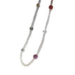 Five chakra crystal bracelet featuring round and square bead design natural healing crystal beaded bracelet