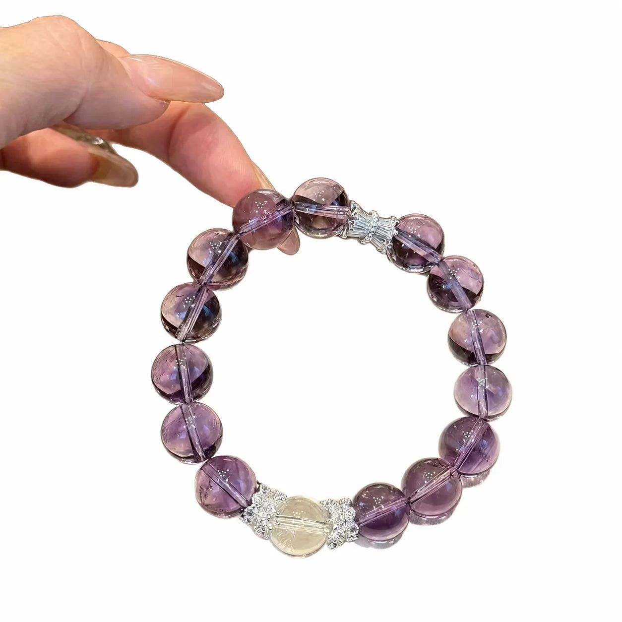 Ice Grape Amethyst High Clarity Crown Chakra Stone natural purple crystal healing stone for spiritual balance and energy work
