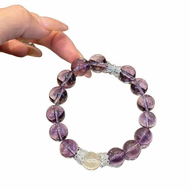 Ice Grape Amethyst High Clarity Crown Chakra Stone natural purple crystal healing stone for spiritual balance and energy work