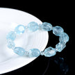Natural Old Stock Aquamarine Irregular Faceted Bead Bracelet