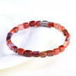 Natural Red Aurora Square Faceted Bracelet