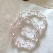 Natural Pink Azeztulite Single-Strand Bracelet