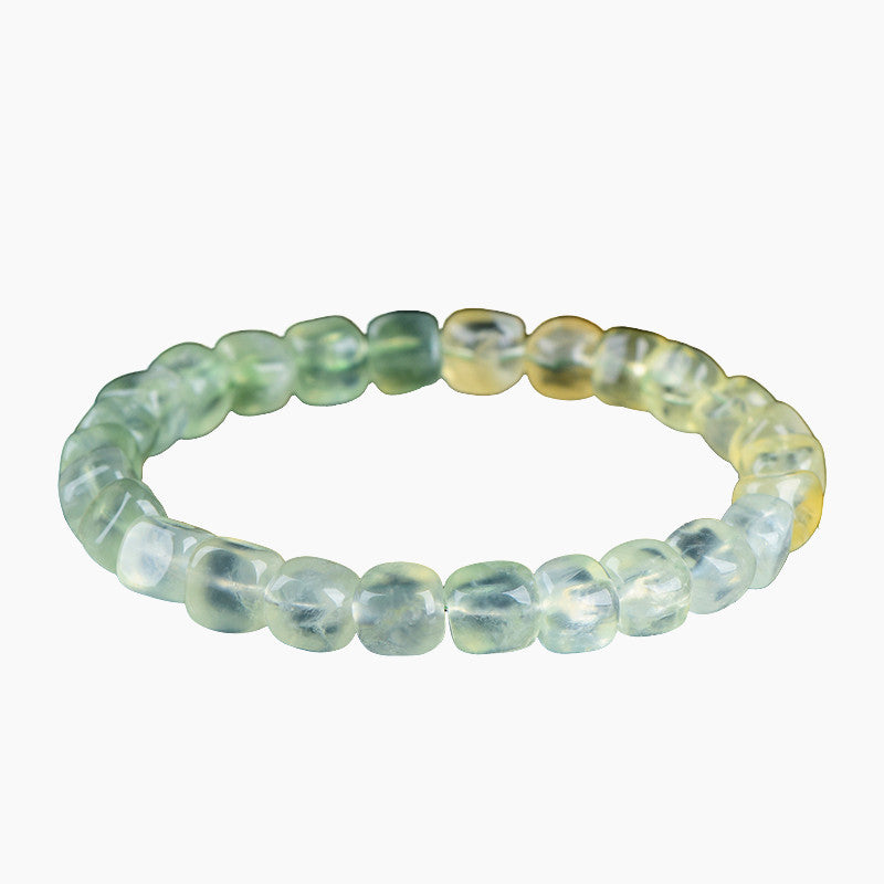 Natural Grape Agate Gradient Round Bead Bracelet