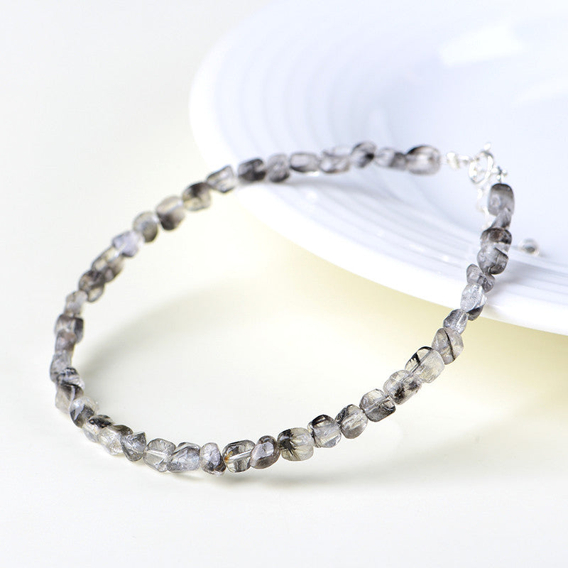 Natural 925 Sterling Silver Black Silver Titanium Design Bracelet