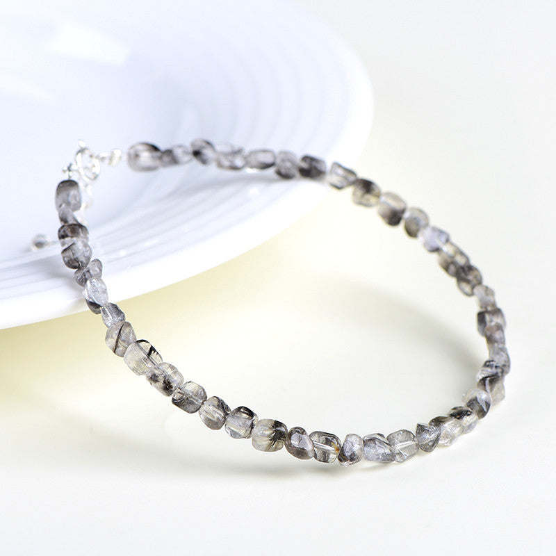 Natural 925 Sterling Silver Black Silver Titanium Design Bracelet