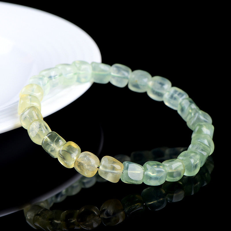 Natural Grape Agate Gradient Round Bead Bracelet