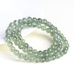 Natural Ice Green Rutilated Quartz Buddha Bead Bracelet