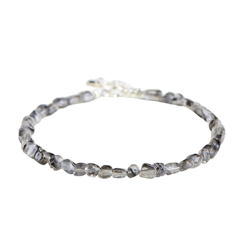 Natural 925 Sterling Silver Black Silver Titanium Design Bracelet