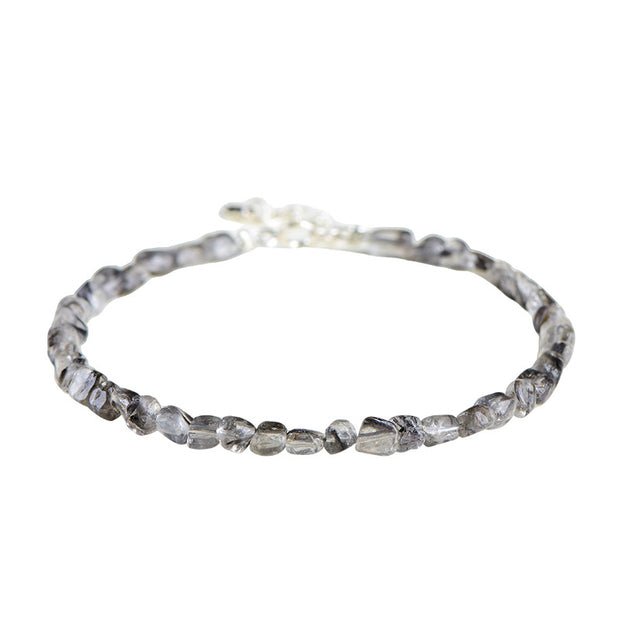 Natural 925 Sterling Silver Black Silver Titanium Design Bracelet