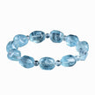 Natural Old Stock Aquamarine Irregular Faceted Bead Bracelet