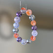 Tri Color Radiance Chakra Bracelet side view Brazilian Amethyst Rose Quartz Golden Healer crystal beads